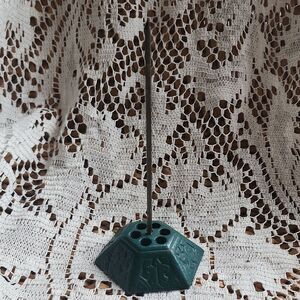 Vintage Green Cast Iron Receipt Holder